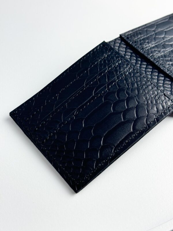 Кошелек бифолд мужской Skill тиснение питон черный