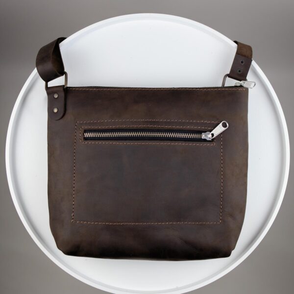 Сумка мессенджер мужская Skill Crazy Horse коричневая