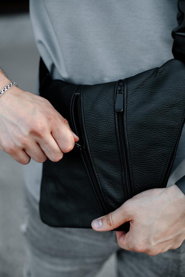 Сумка слінг чоловіча Skill чорна