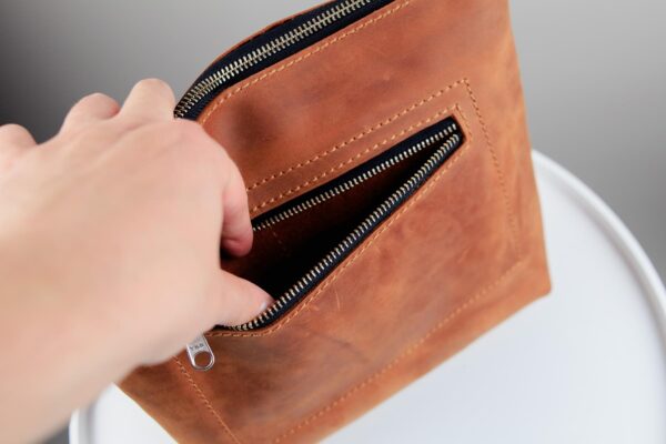 Сумка мессенджер мужская Skill Crazy Horse коричневая