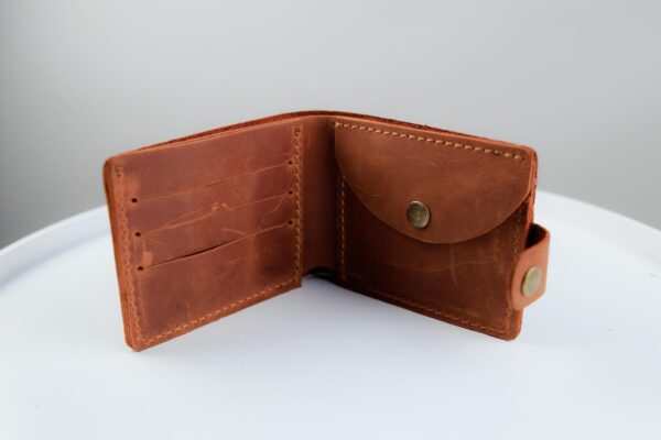 Кошелек мужской Skill Crazy Horse тиснение крокодил коричневый