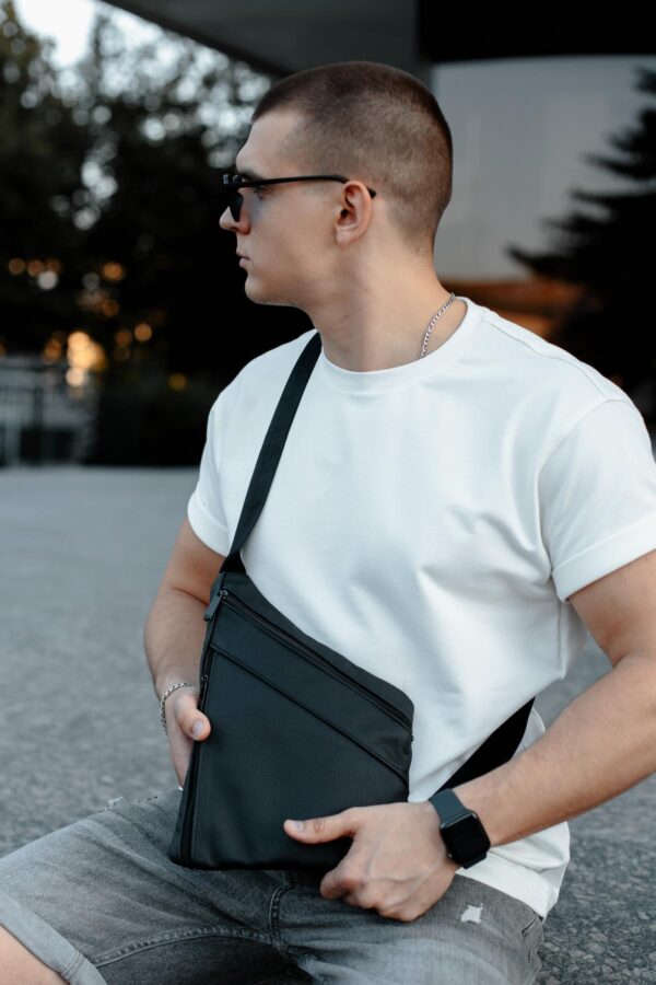 Сумка слінг чоловіча Skill чорна