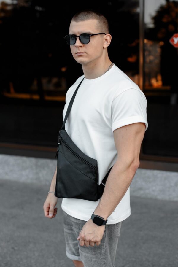 Сумка слінг чоловіча Skill чорна