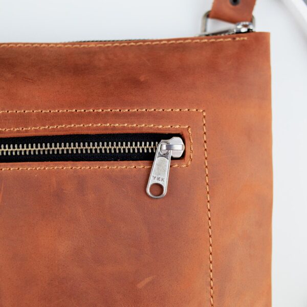 Сумка мессенджер мужская Skill Crazy Horse коричневая