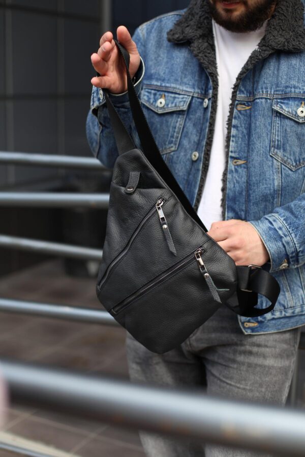 Сумка слинг мужская Skill черная