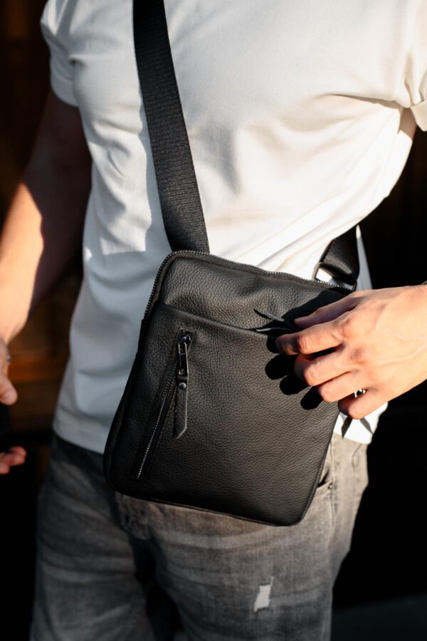 Сумка мессенджер мужская Skill Karter черная