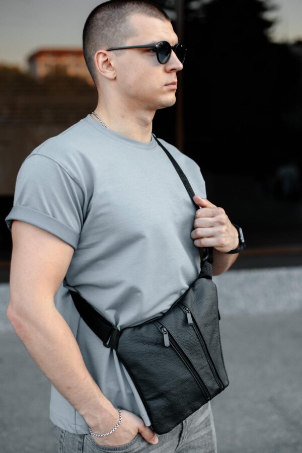 Сумка слінг чоловіча Skill чорна