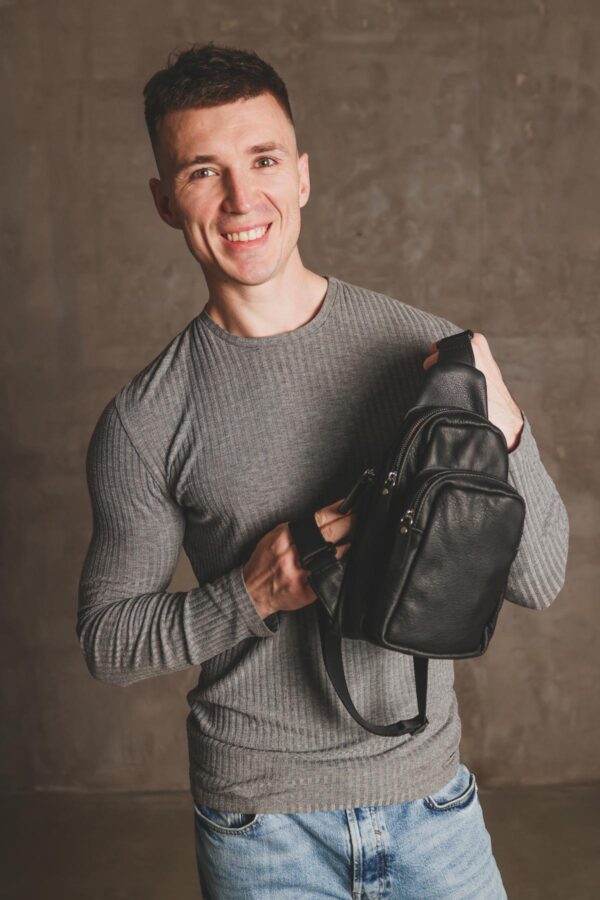 Сумка слінг чоловіча Skill чорна