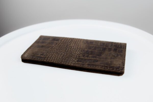 Портмоне мужское Skill Crazy Horse тиснение крокодил коричневое