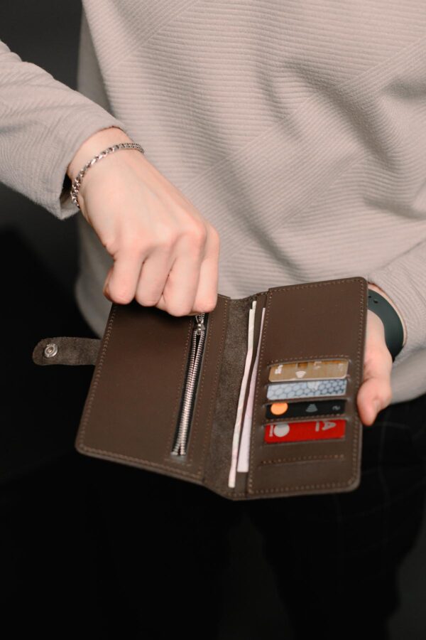 Портмоне мужское Skill коричневое