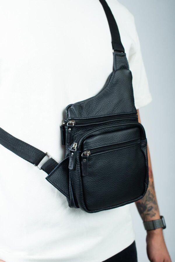 Сумка слінг чоловіча Skill чорна