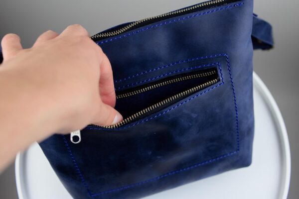 Сумка мессенджер мужская Skill Crazy Horse синяя