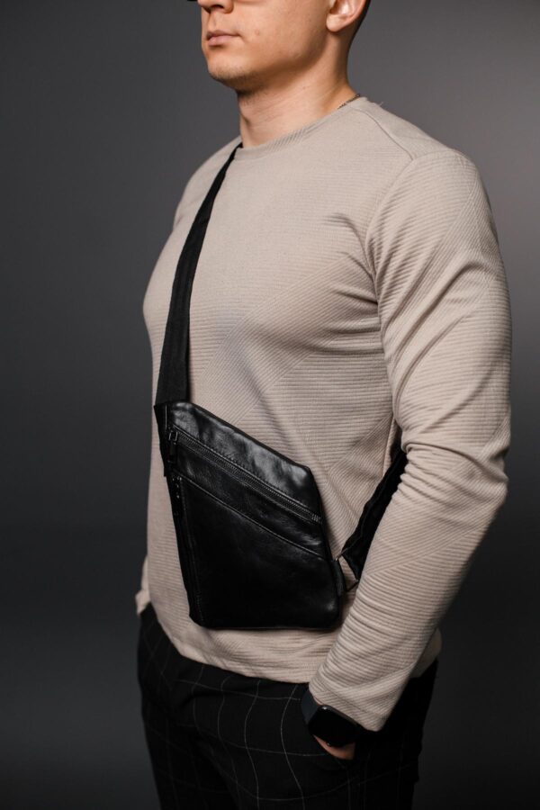 Сумка слінг чоловіча Skill чорна