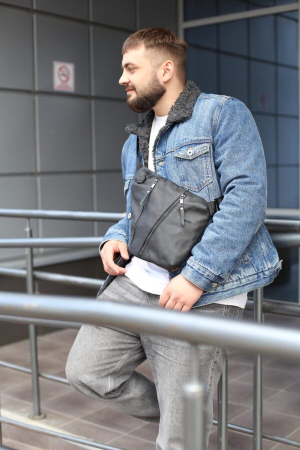 Сумка слинг мужская Skill черная