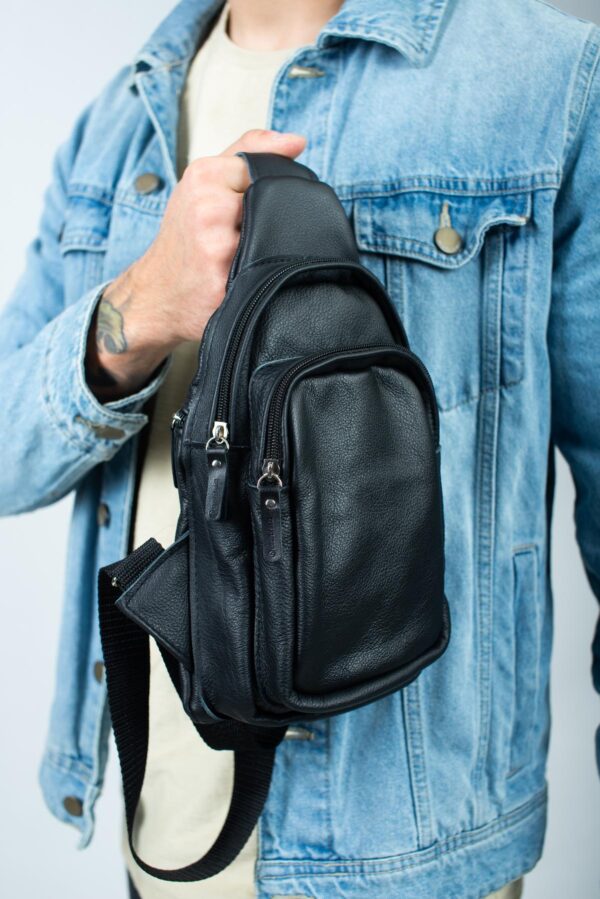 Сумка слінг чоловіча Skill чорна