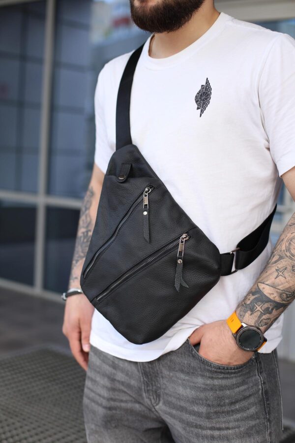 Сумка слинг мужская Skill черная