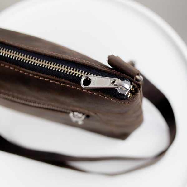 Сумка мессенджер мужская Skill Crazy Horse коричневая