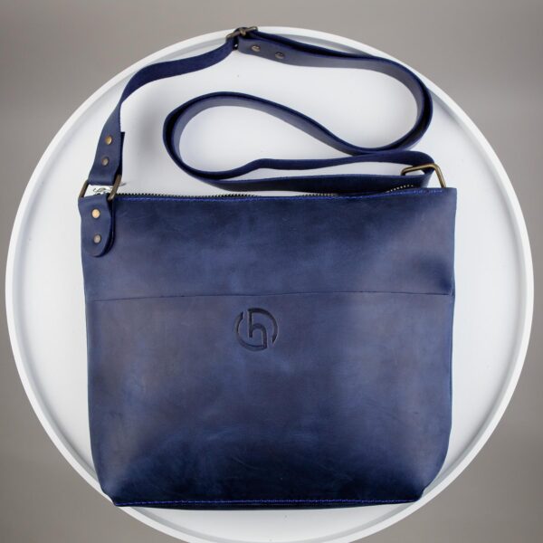 Сумка месенджер чоловіча Skill Crazy Horse синя