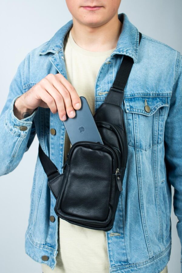 Сумка слінг чоловіча Skill чорна