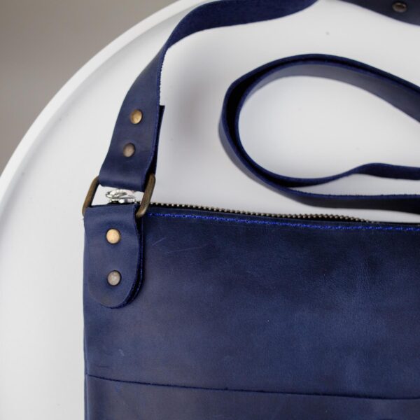 Сумка месенджер чоловіча Skill Crazy Horse синя