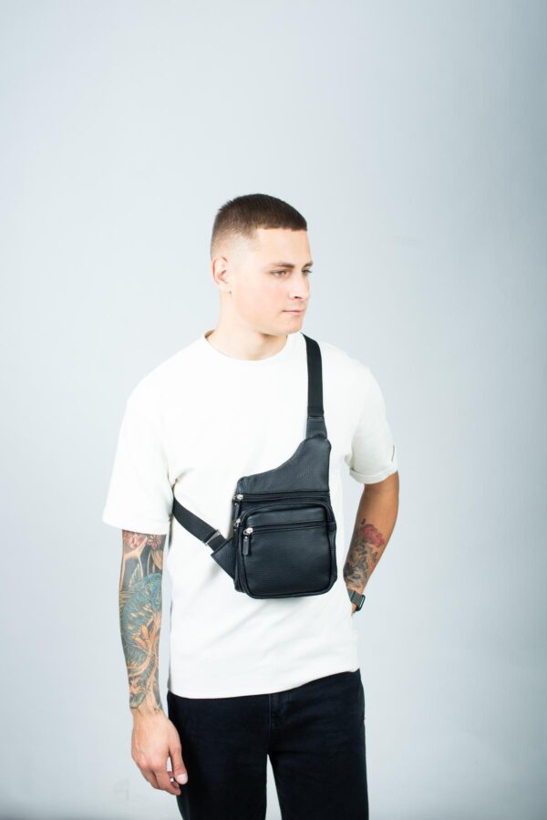 Сумка слінг чоловіча Skill чорна