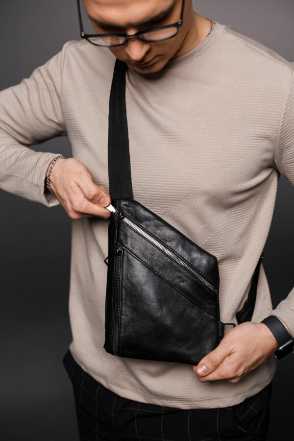 Сумка слінг чоловіча Skill чорна