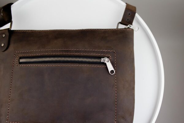 Сумка мессенджер мужская Skill Crazy Horse коричневая