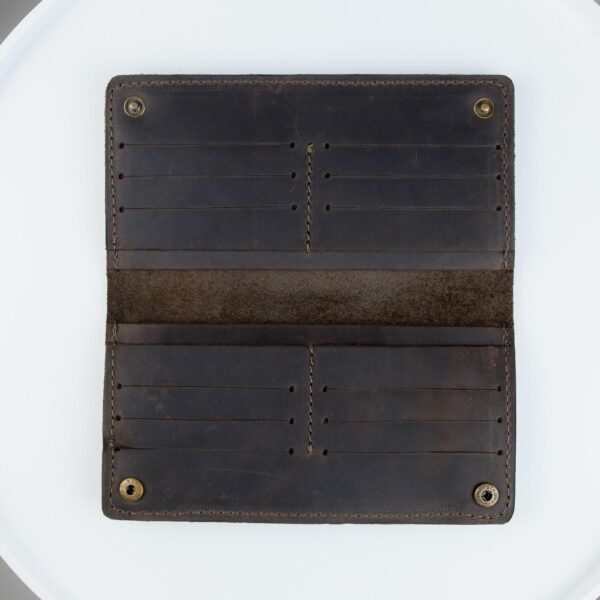 Портмоне мужское Skill Crazy Horse тиснение крокодил коричневое