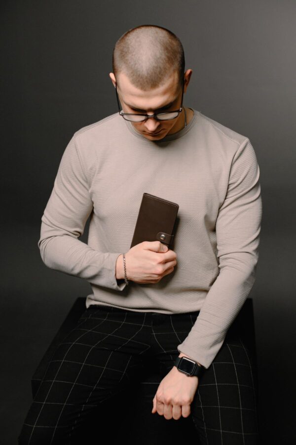 Портмоне мужское Skill коричневое