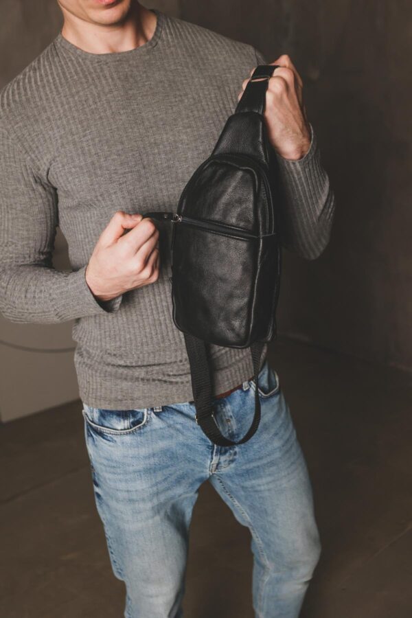 Сумка слінг чоловіча Skill чорна