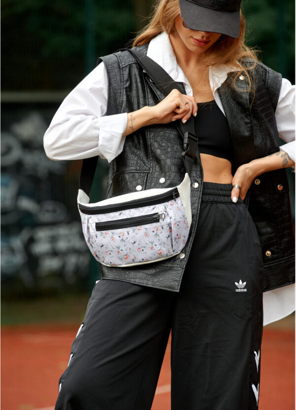 Бананка женская Sambag Tirso Max с принтом белая