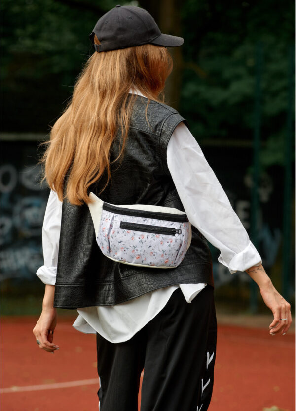 Бананка женская Sambag Tirso Max с принтом белая