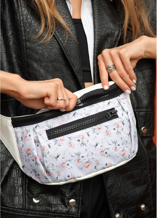 Бананка женская Sambag Tirso Max с принтом белая