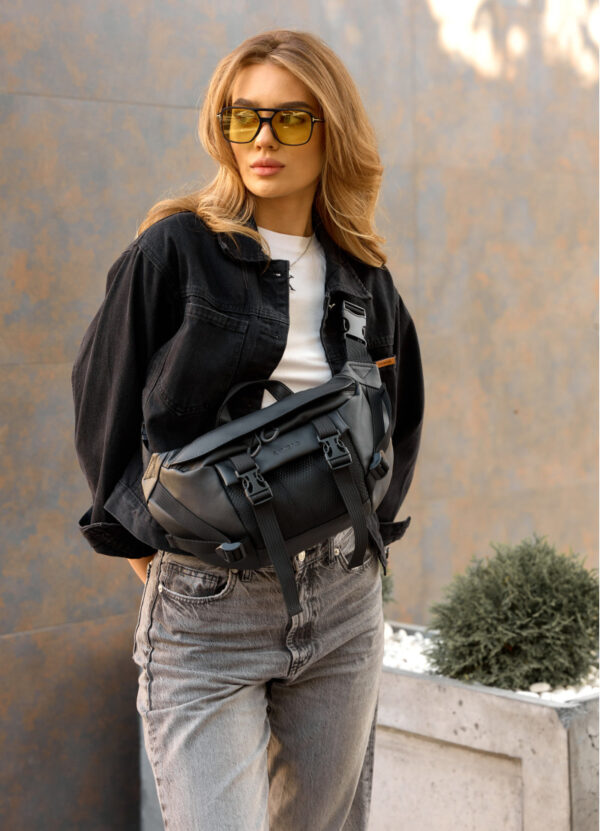 Сумка-бананка жіноча Sambag Dynamicdart чорна