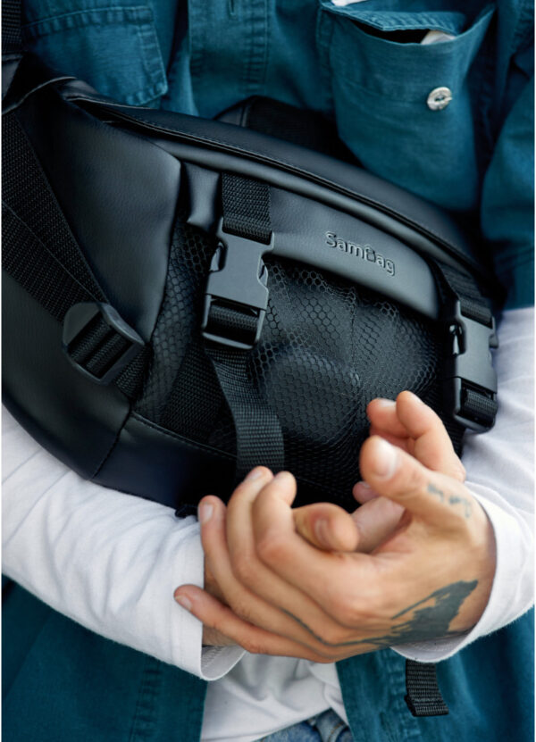 Сумка-бананка мужская Sambag Dynamicdart черная