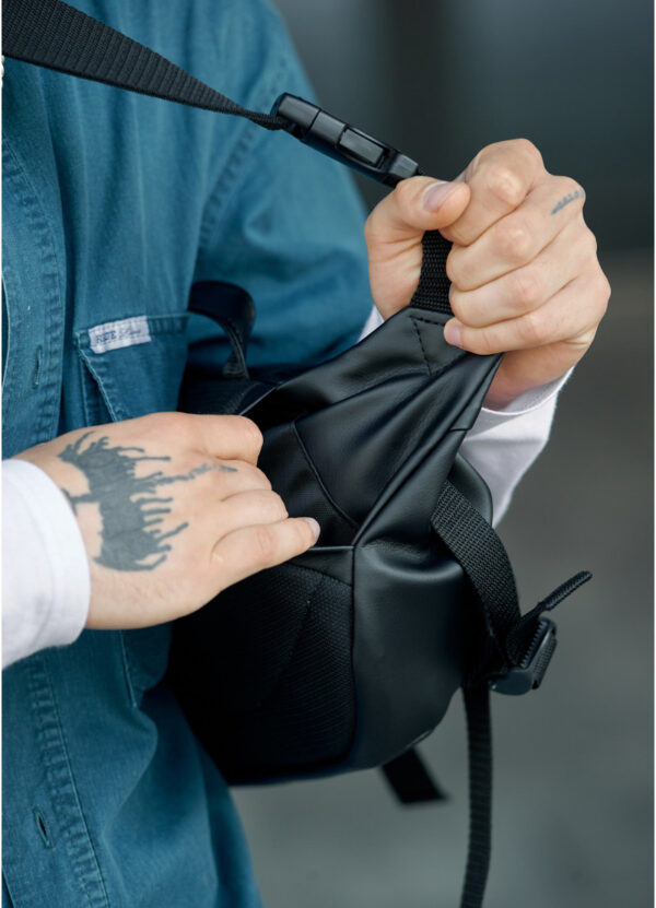 Сумка-бананка мужская Sambag Dynamicdart черная