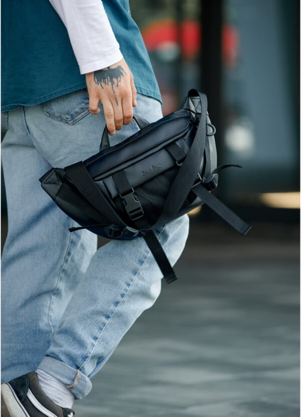 Сумка-бананка мужская Sambag Dynamicdart черная