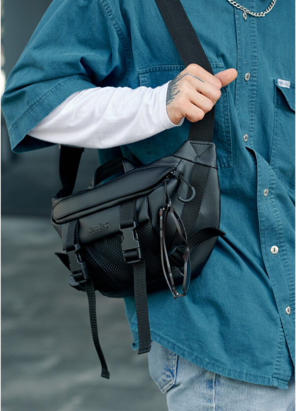 Сумка-бананка мужская Sambag Dynamicdart черная