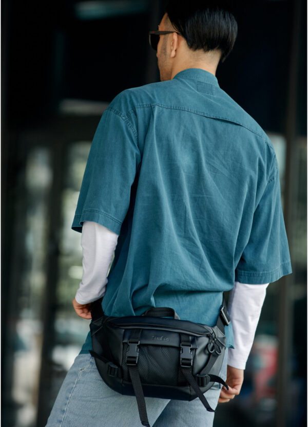 Сумка-бананка мужская Sambag Dynamicdart черная