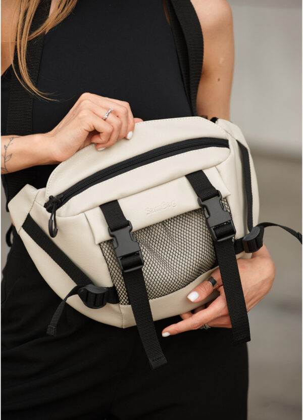 Сумка-бананка жіноча Sambag Dynamicdart сіра