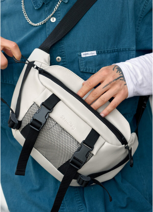 Сумка-бананка чоловіча Sambag Dynamicdart сіра