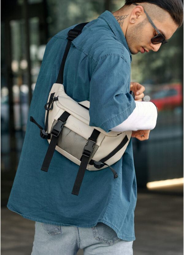 Сумка-бананка чоловіча Sambag Dynamicdart сіра