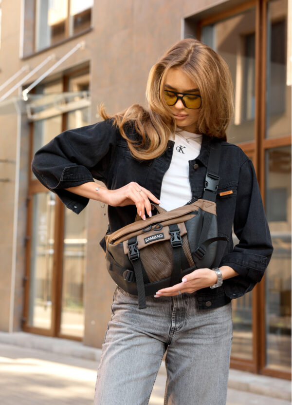 Сумка-бананка жіноча Sambag Dynamicdart хакі