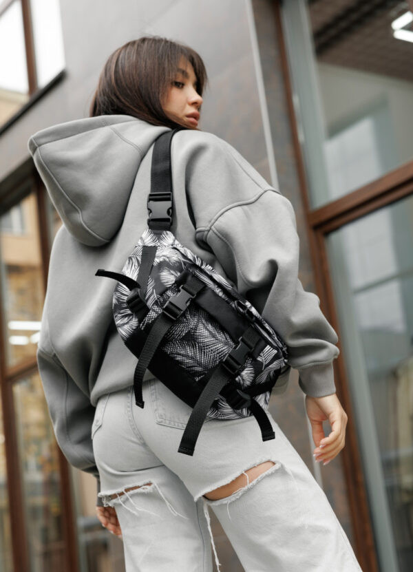 Сумка-бананка женская Sambag Dynamicdart пальмовый принт