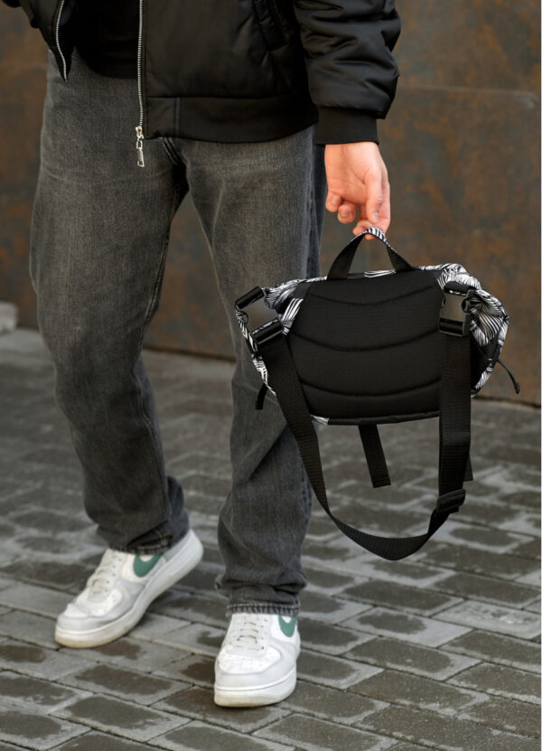 Сумка-бананка мужская Sambag Dynamicdart пальмовый принт