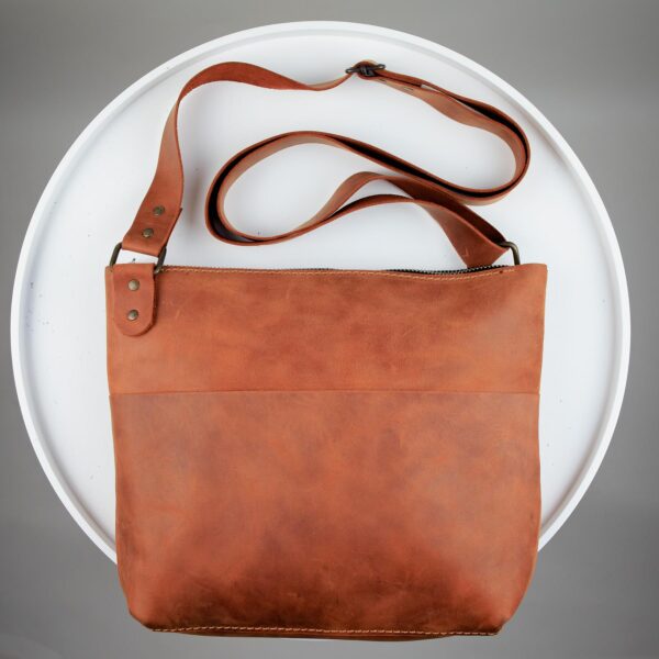 Сумка мессенджер мужская Skill Crazy Horse коричневая