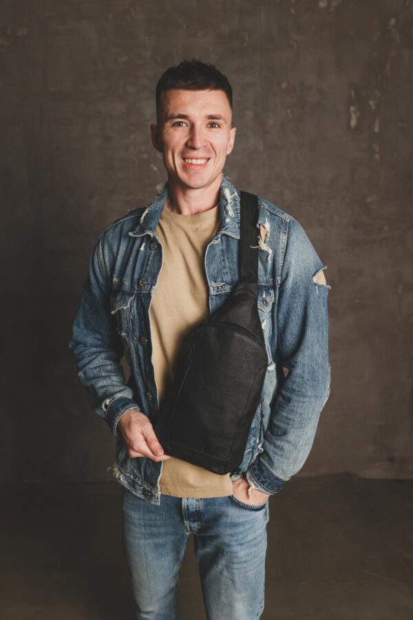 Сумка слінг чоловіча Skill Slow чорна