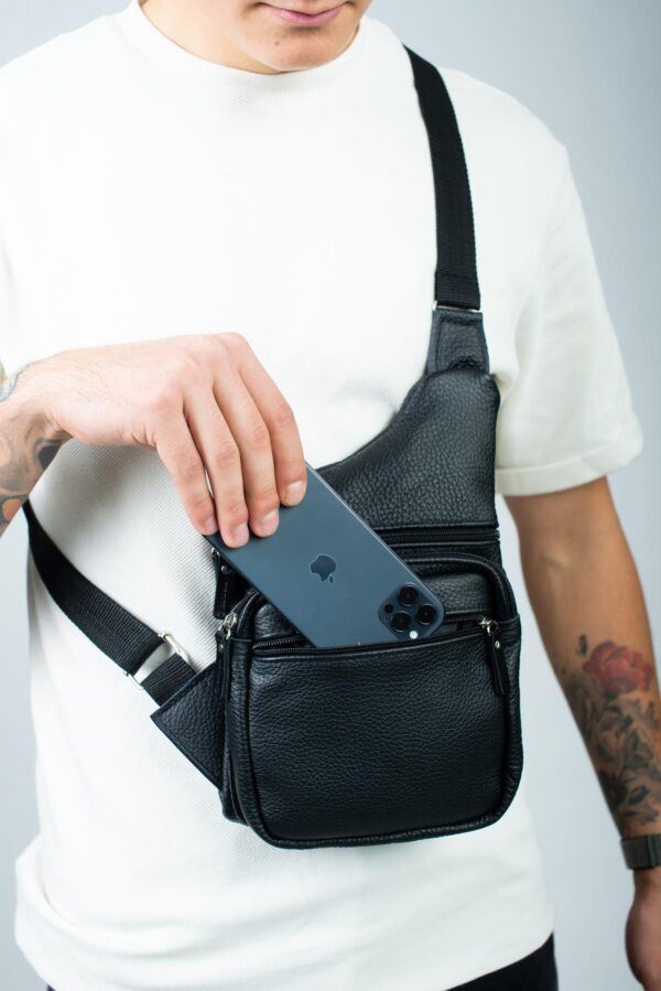 Сумка слінг чоловіча Skill чорна