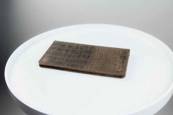Портмоне мужское Skill Crazy Horse тиснение крокодил коричневое