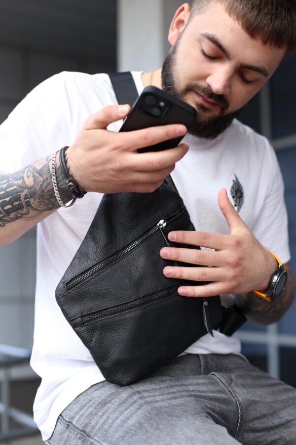 Сумка слинг мужская Skill черная